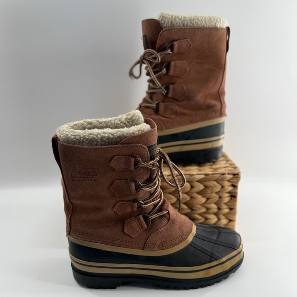 Coleman Size 8M Excursion Series Waterproof Insulated Winter Snow Boots Brown - Picture 8 of 12